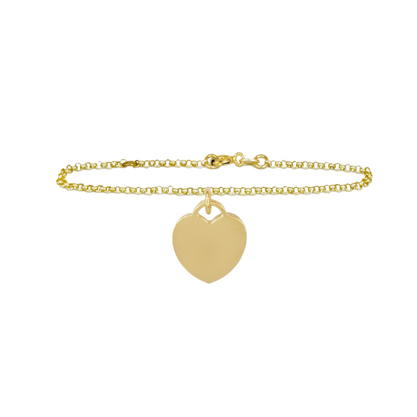 Bracciale Cuore con Incisione Personalizzata in Argento 925