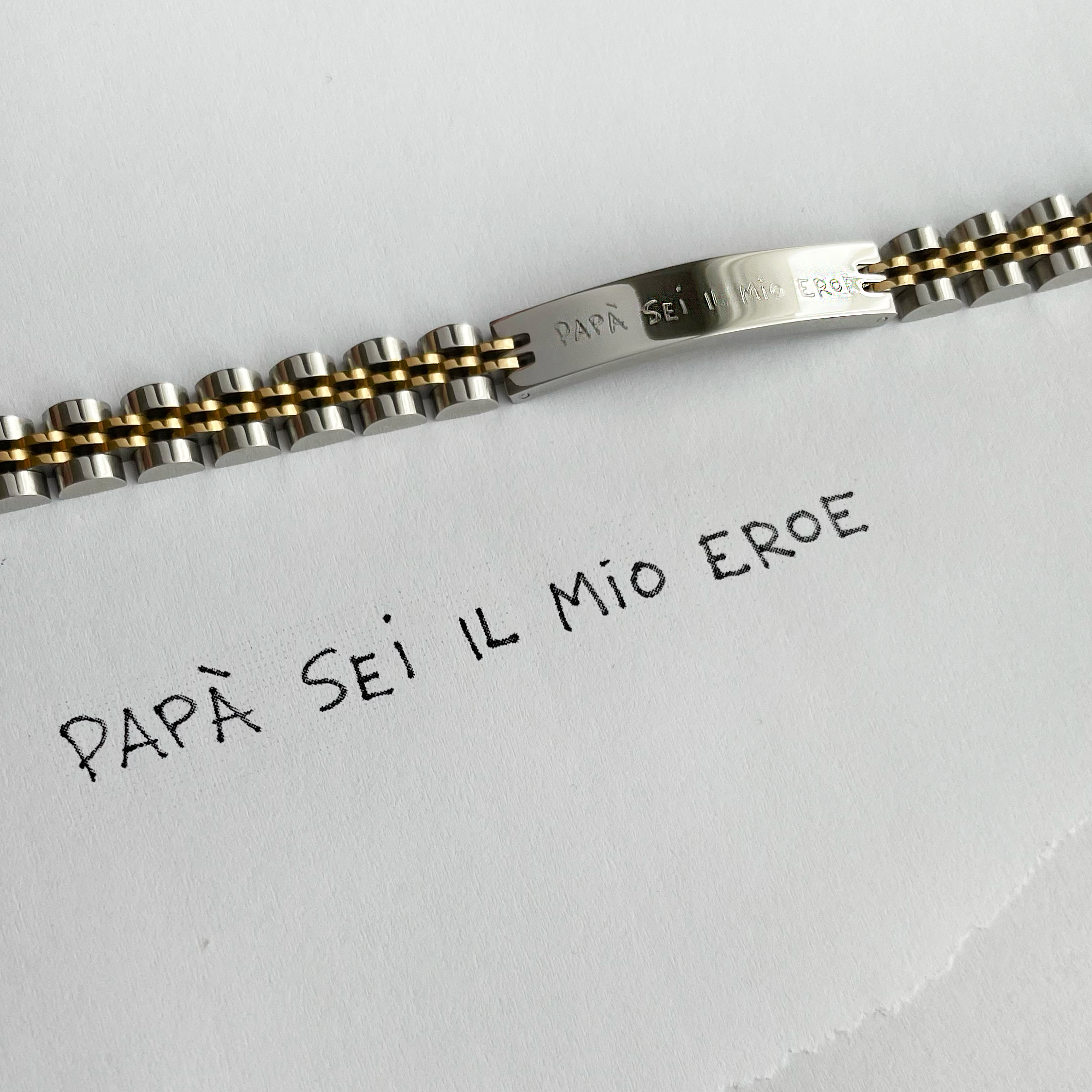 Bracciale Uomo Mini President con Incisione Grafia - Laei