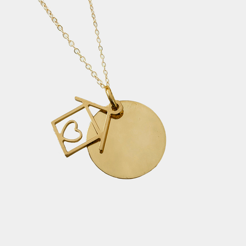 Collana Dot Casa con Incisione Personalizzata in Argento 925 - Laei Shop