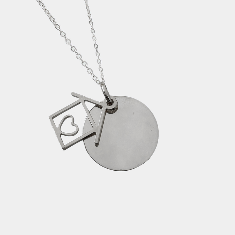 Collana Dot Casa con Incisione Personalizzata in Argento 925 - Laei Shop
