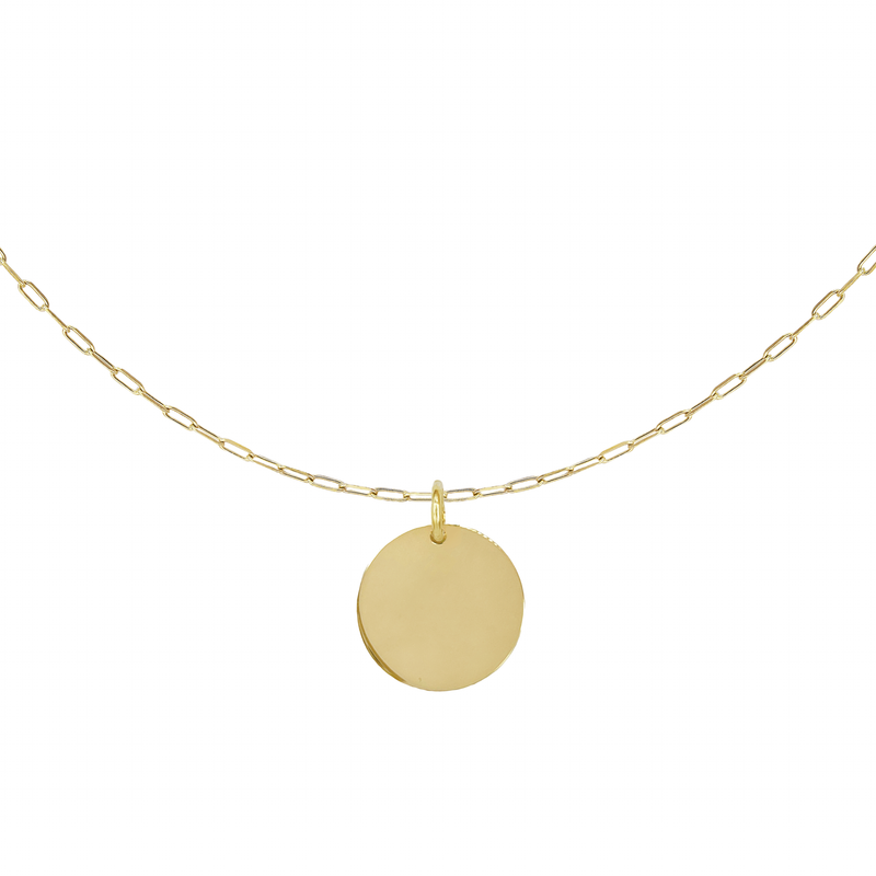 Collana Dot  Medio con Incisione Personalizzata in Argento 925