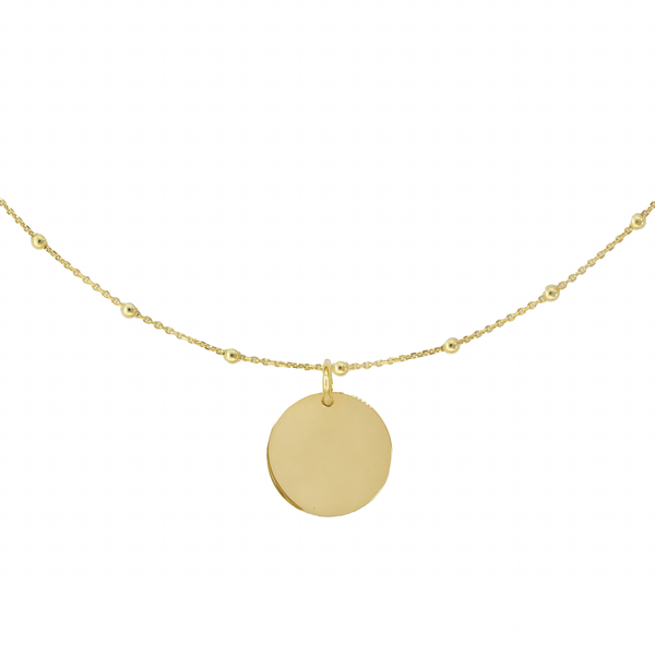 Collana Dot  Medio con Incisione Personalizzata in Argento 925