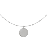 Collana Dot  Medio con Incisione Personalizzata in Argento 925