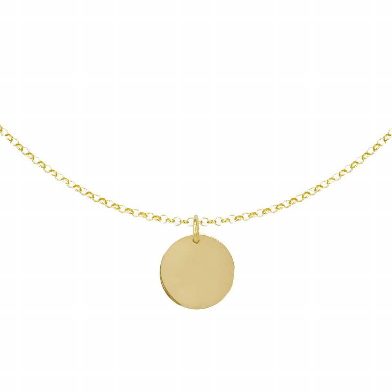 Collana Dot  Medio con Incisione Personalizzata in Argento 925