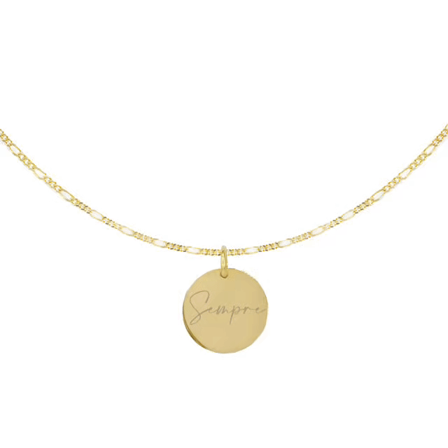 Collana Dot  Medio con Incisione Personalizzata in Argento 925