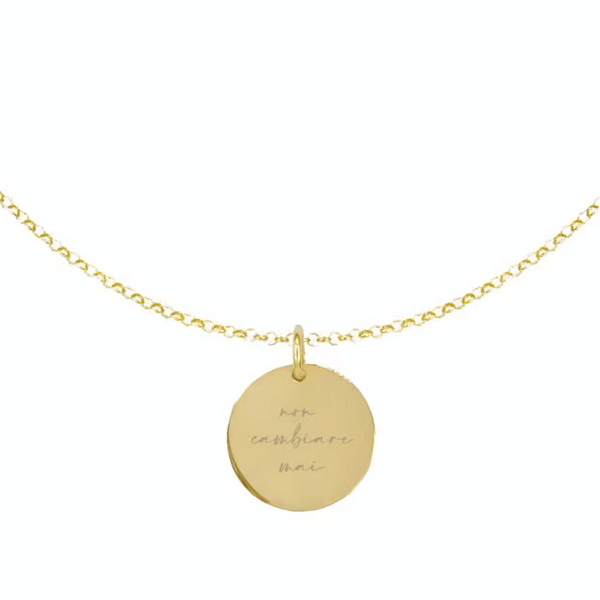 Collana Dot con Incisione Personalizzata in Argento 925