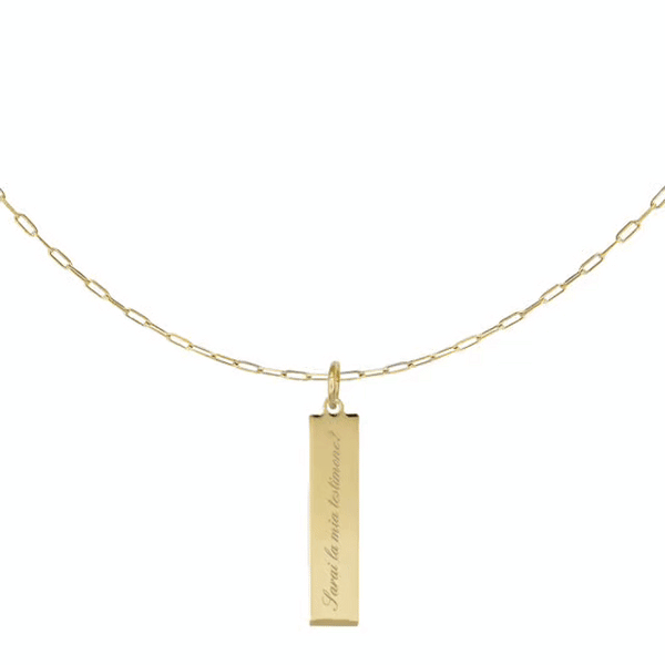 Collana Tag con Incisione Personalizzata in Argento 925