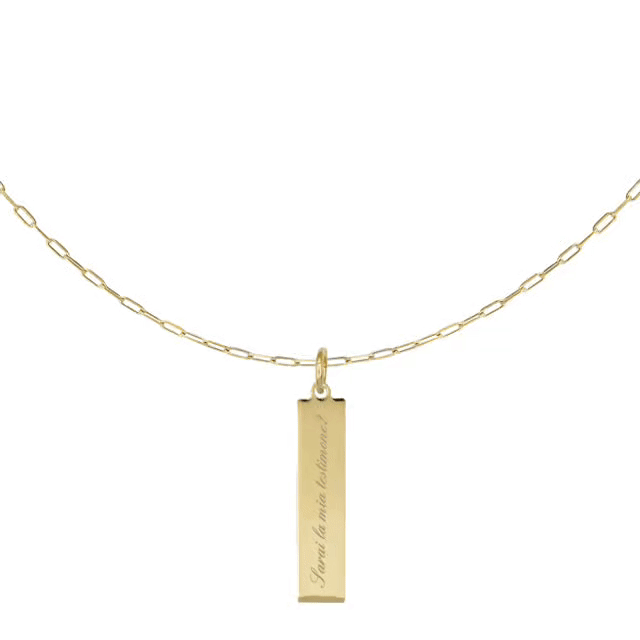 Collana Tag con Incisione Personalizzata in Argento 925