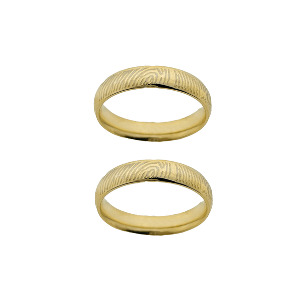 Coppia di Fedine con Impronta in oro 9kt