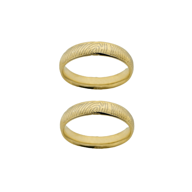 Coppia di Fedine con Impronta in oro 9kt - Laei Shop