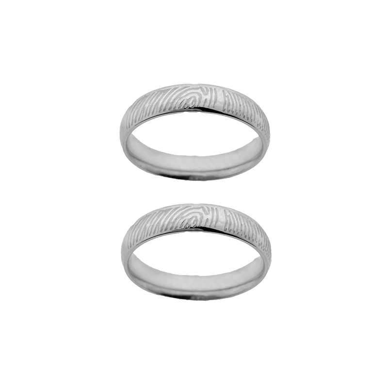 Coppia di Fedine con Impronta in oro 9kt - Laei Shop