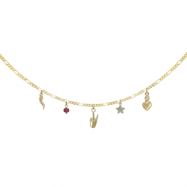 Componi la tua collana Charms Story Figaro in Argento 925