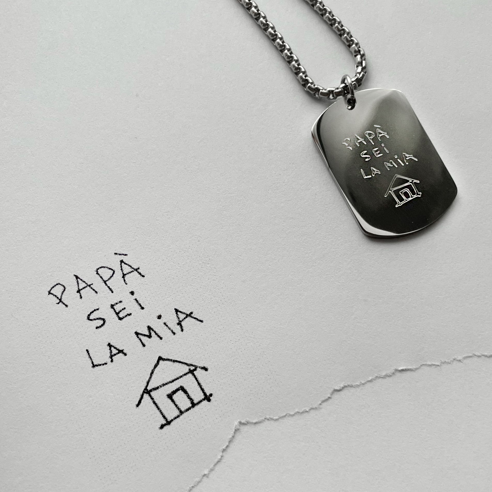 Collana Uomo Marshall con Incisione Grafia - Laei