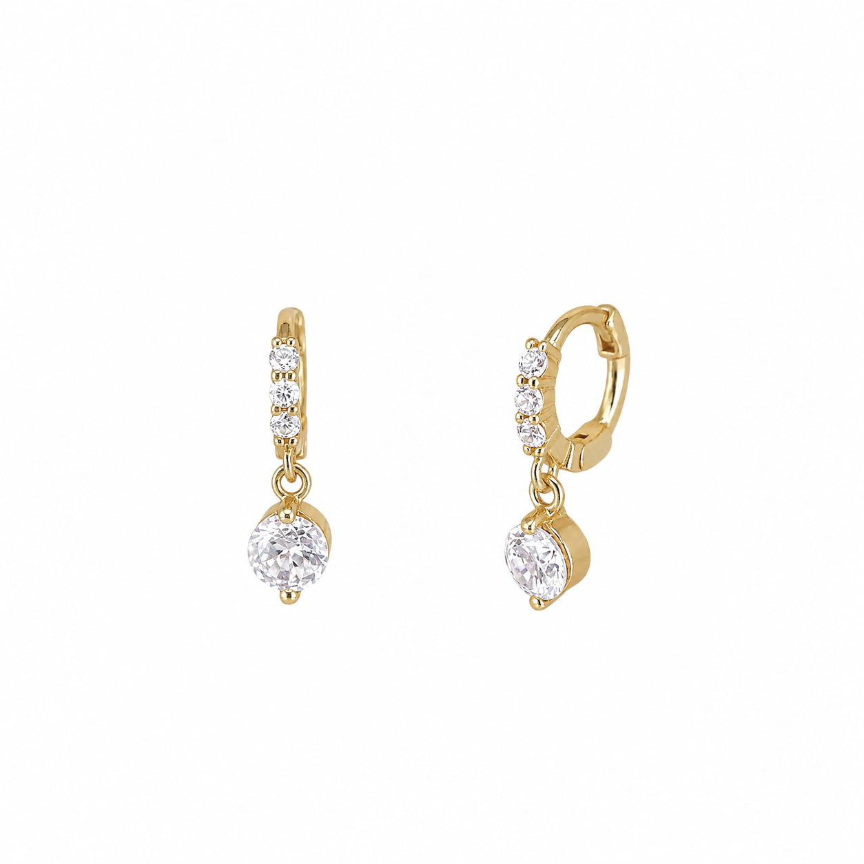 Orecchini Huggie Punto Luce Pendente Argento 925