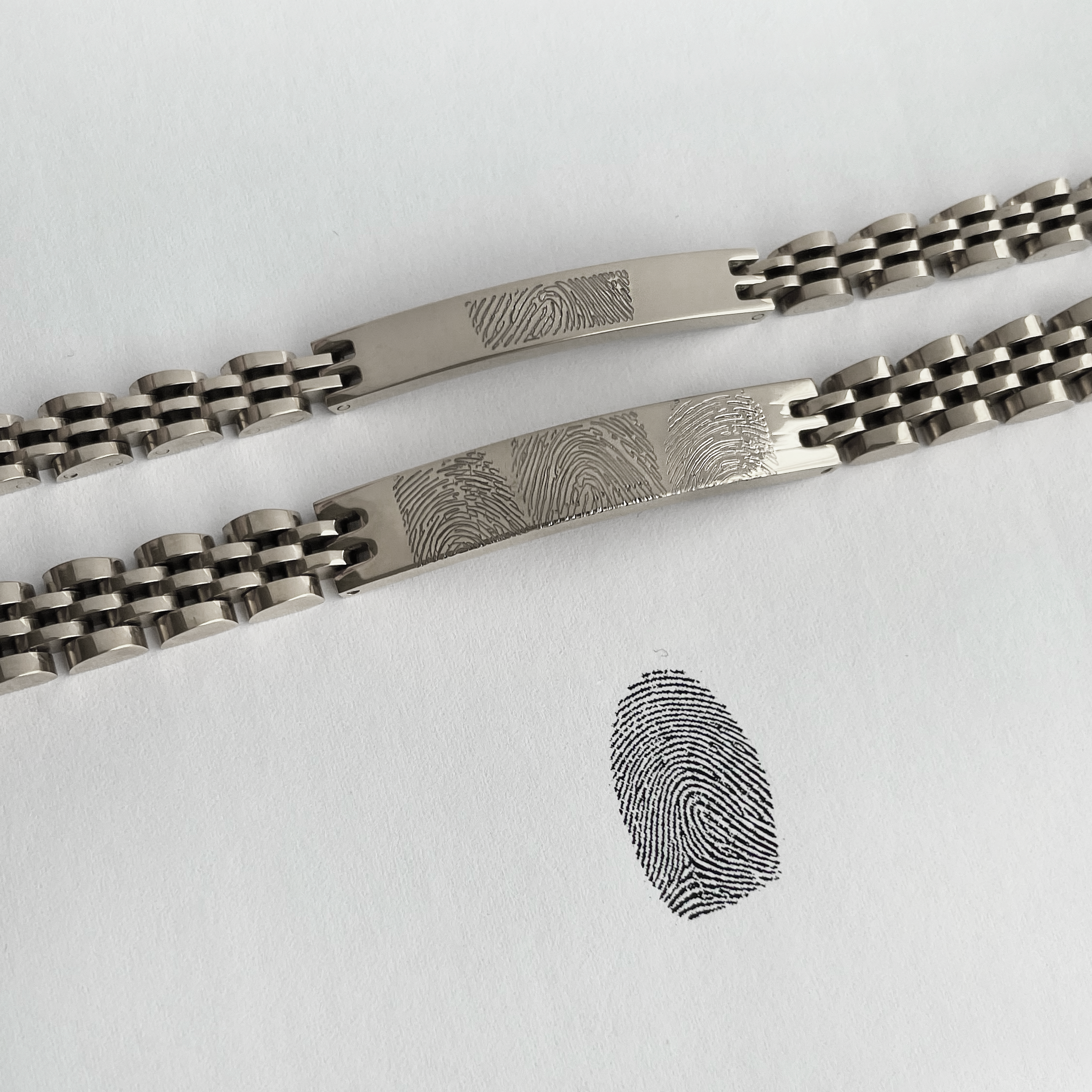 Bracciale Uomo Mini President con Incisione Impronta - Laei