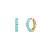 Orecchini Huggie Hoop Smaltati Argento 925