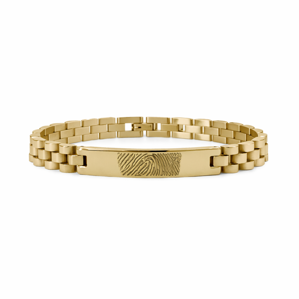 Bracciale Uomo President con Incisione Impronta - Laei