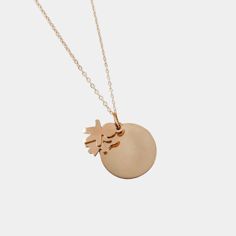 925 Sterling Silver Dot Necklace with Custom Engraving