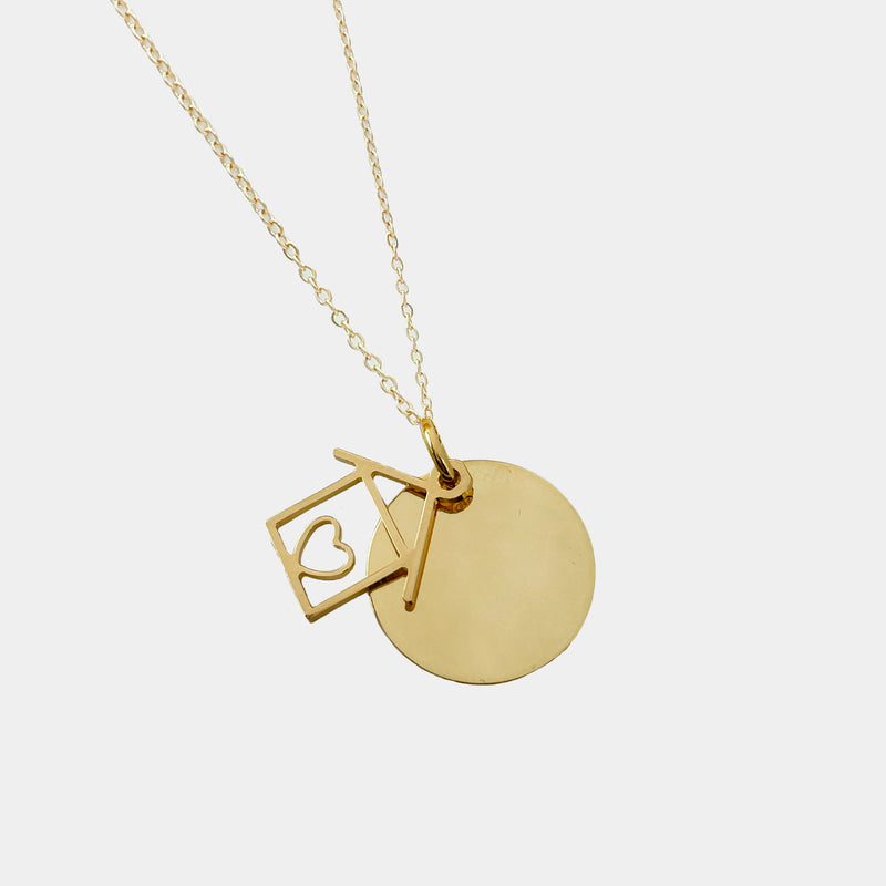 925 Sterling Silver Dot Necklace with Custom Engraving