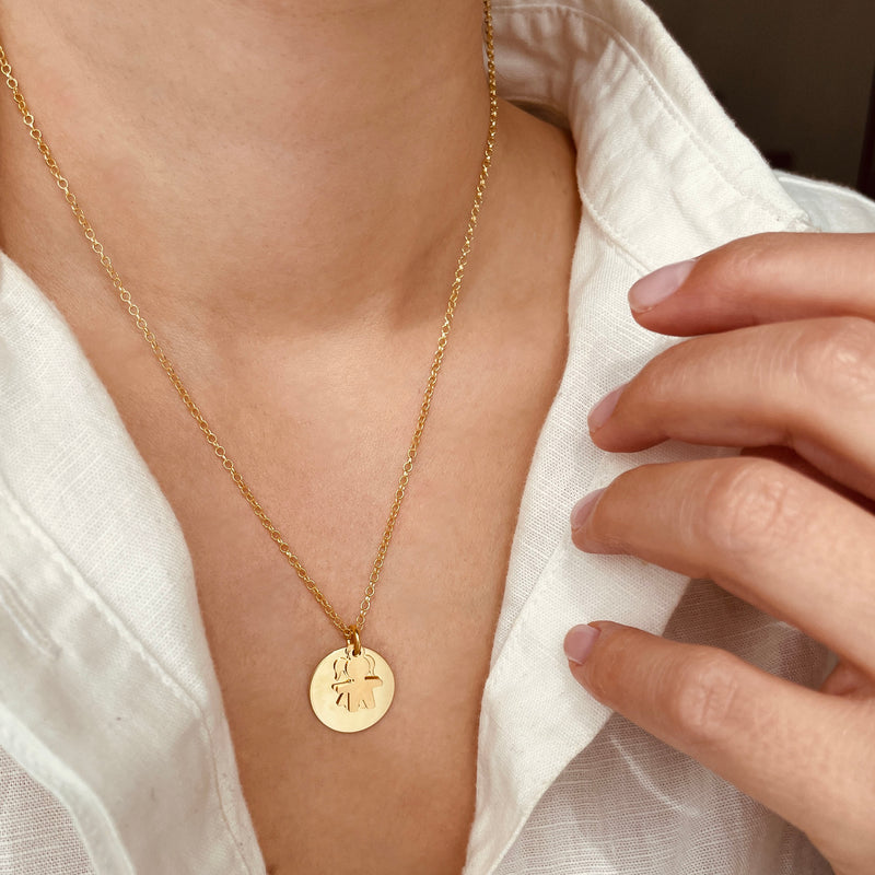 Collana Dot Famiglia  con Incisione Personalizzata in Argento 925 - Laei Shop