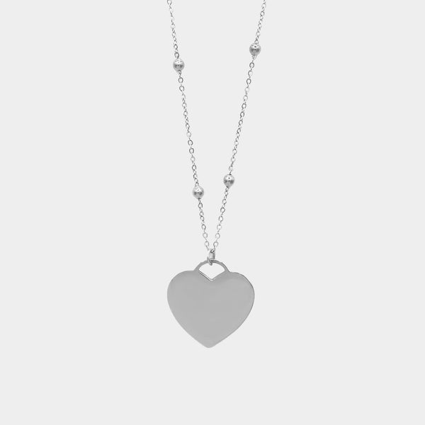 HEART NECKLACE WITH CUSTOM ENGRAVING