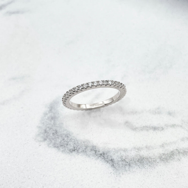 Eternity Band Ring 2mm 925 Silver Laei Shop