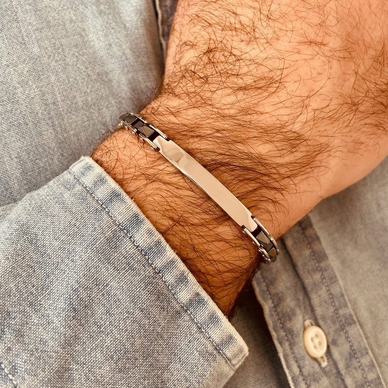 Men's Rope Bracelet with Custom Engraving