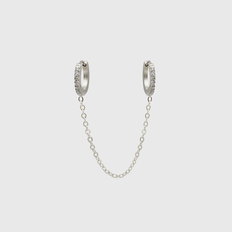Mono Orecchino Cerchietto con Catenella - Laei Shop