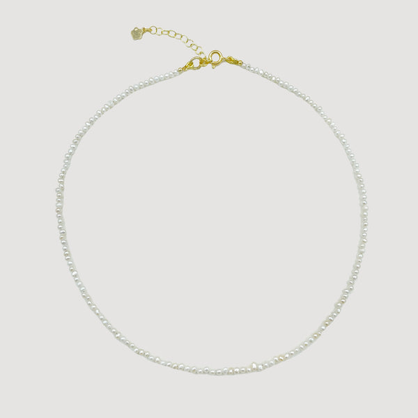 Perlen-Choker-Halskette aus 925er Silber