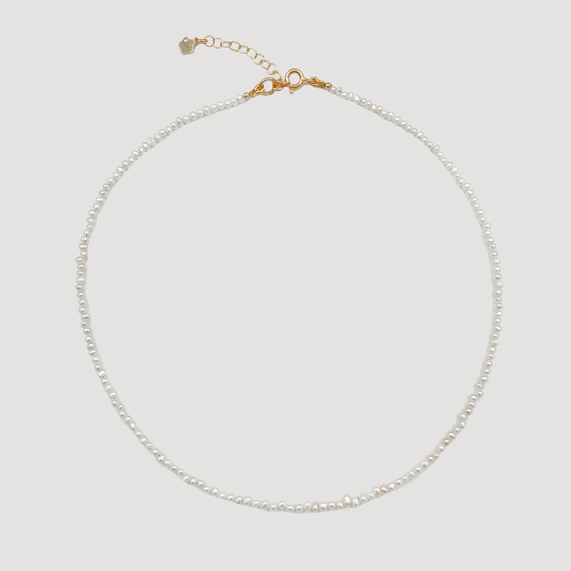 Pearl choker necklace in 925 Silver