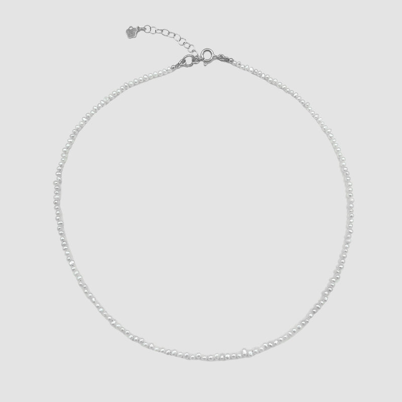Pearl choker necklace in 925 Silver