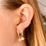 Sun pendant circlet earrings